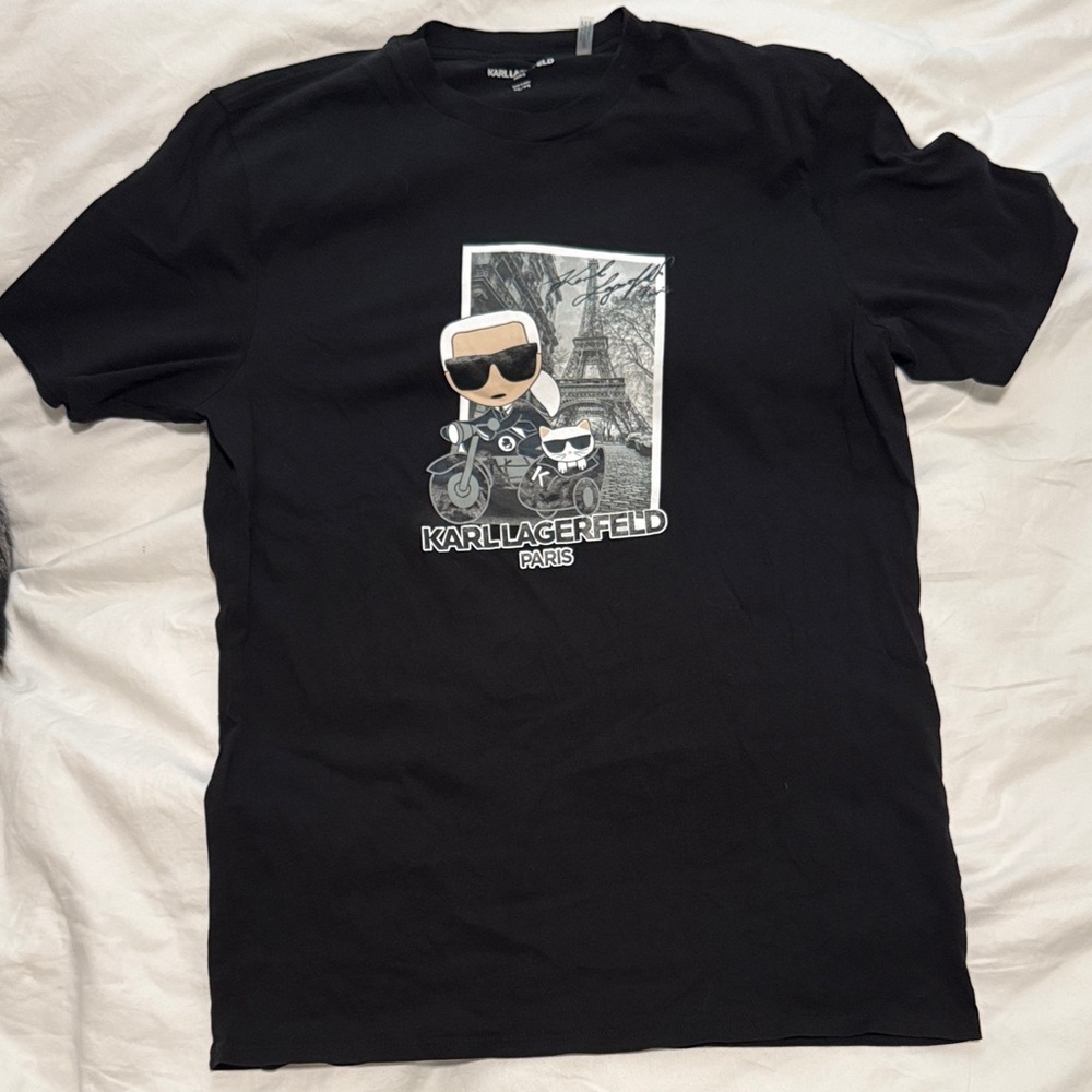 Karl Lagerfeld Black Paris Graphic Tee